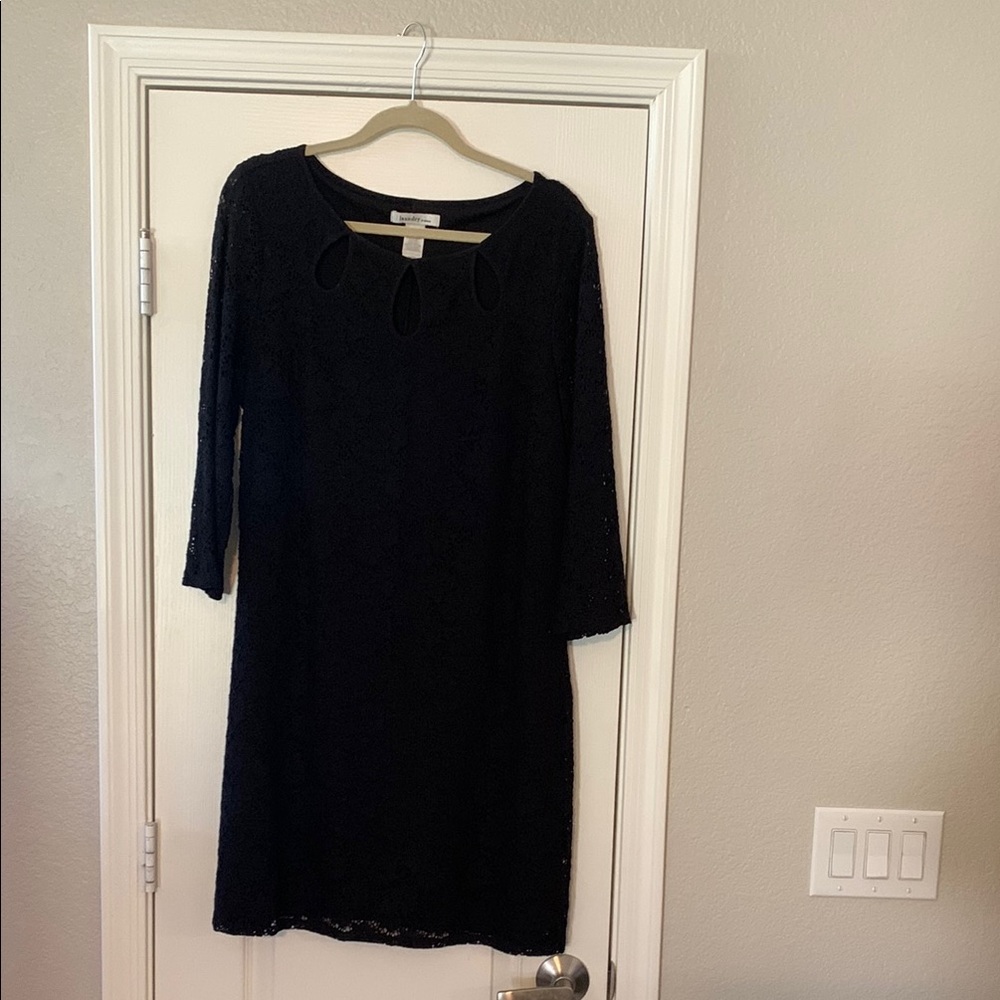 Laundry by Design Black Long Sleeve Sheath Dress for Work